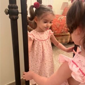 Pink Floral Girl Dress